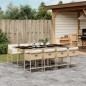 vidaXL 9-tlg. Garten-Essgruppe mit Kissen Beige Poly Rattan vidaXL 9-tlg. Garten-Essgruppe mit Kissen Beige Poly Rattan