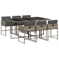 vidaXL 7-tlg. Garten-Essgruppe mit Kissen Grau Poly Rattan vidaXL 7-tlg. Garten-Essgruppe mit Kissen Grau Poly Rattan