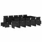 vidaXL 15-tlg. Garten-Essgruppe mit Kissen Schwarz Poly Rattan vidaXL 15-tlg. Garten-Essgruppe mit Kissen Schwarz Poly Rattan