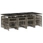 vidaXL 13-tlg. Garten-Essgruppe mit Kissen Grau Poly Rattan vidaXL 13-tlg. Garten-Essgruppe mit Kissen Grau Poly Rattan