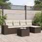 vidaXL 6-tlg. Garten-Sofagarnitur mit Kissen Braun Poly Rattan vidaXL 6-tlg. Garten-Sofagarnitur mit Kissen Braun Poly Rattan