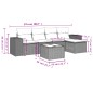 vidaXL 6-tlg. Garten-Sofagarnitur mit Kissen Braun Poly Rattan vidaXL 6-tlg. Garten-Sofagarnitur mit Kissen Braun Poly Rattan