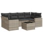 vidaXL 7-tlg. Garten-Sofagarnitur mit Kissen Hellgrau Poly Rattan vidaXL 7-tlg. Garten-Sofagarnitur mit Kissen Hellgrau Poly Rattan