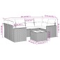vidaXL 7-tlg. Garten-Sofagarnitur mit Kissen Hellgrau Poly Rattan vidaXL 7-tlg. Garten-Sofagarnitur mit Kissen Hellgrau Poly Rattan