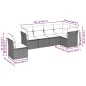 vidaXL 6-tlg. Garten-Sofagarnitur mit Kissen Hellgrau Poly Rattan vidaXL 6-tlg. Garten-Sofagarnitur mit Kissen Hellgrau Poly Rattan