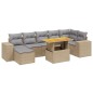 vidaXL 8-tlg. Garten-Sofagarnitur mit Kissen Beige Poly Rattan vidaXL 8-tlg. Garten-Sofagarnitur mit Kissen Beige Poly Rattan