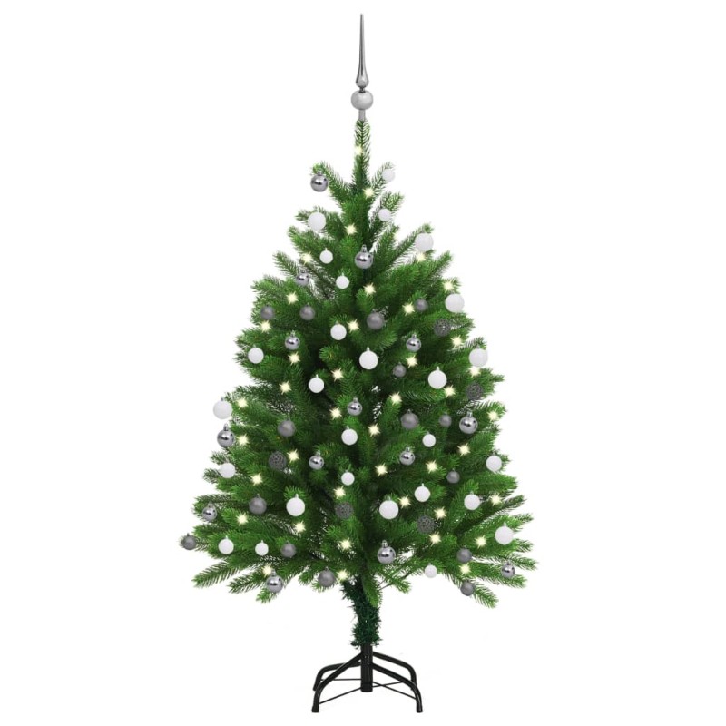 Künstlicher Weihnachtsbaum mit LEDs & Kugeln 120 cm Grün Künstlicher Weihnachtsbaum mit LEDs & Kugeln 120 cm Grün