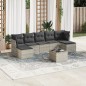 vidaXL 8-tlg. Garten-Sofagarnitur mit Kissen Hellgrau Poly Rattan vidaXL 8-tlg. Garten-Sofagarnitur mit Kissen Hellgrau Poly Rattan