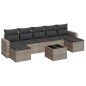 vidaXL 8-tlg. Garten-Sofagarnitur mit Kissen Hellgrau Poly Rattan vidaXL 8-tlg. Garten-Sofagarnitur mit Kissen Hellgrau Poly Rattan