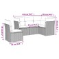 vidaXL 5-tlg. Garten-Sofagarnitur mit Kissen Hellgrau Poly Rattan vidaXL 5-tlg. Garten-Sofagarnitur mit Kissen Hellgrau Poly Rattan