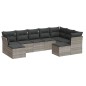 vidaXL 9-tlg. Garten-Sofagarnitur mit Kissen Hellgrau Poly Rattan vidaXL 9-tlg. Garten-Sofagarnitur mit Kissen Hellgrau Poly Rattan