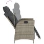 vidaXL 3-tlg. Garten-Essgruppe mit Kissen Grau Poly Rattan vidaXL 3-tlg. Garten-Essgruppe mit Kissen Grau Poly Rattan