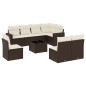 vidaXL 9-tlg. Garten-Sofagarnitur mit Kissen Braun Poly Rattan vidaXL 9-tlg. Garten-Sofagarnitur mit Kissen Braun Poly Rattan