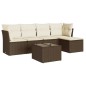 vidaXL 6-tlg. Garten-Sofagarnitur mit Kissen Braun Poly Rattan vidaXL 6-tlg. Garten-Sofagarnitur mit Kissen Braun Poly Rattan