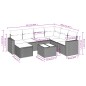 vidaXL 8-tlg. Garten-Sofagarnitur mit Kissen Hellgrau Poly Rattan