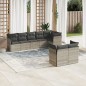 vidaXL 8-tlg. Garten-Sofagarnitur mit Kissen Hellgrau Poly Rattan vidaXL 8-tlg. Garten-Sofagarnitur mit Kissen Hellgrau Poly Rattan