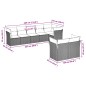 vidaXL 8-tlg. Garten-Sofagarnitur mit Kissen Hellgrau Poly Rattan vidaXL 8-tlg. Garten-Sofagarnitur mit Kissen Hellgrau Poly Rattan