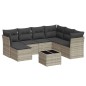 vidaXL 8-tlg. Garten-Sofagarnitur mit Kissen Hellgrau Poly Rattan vidaXL 8-tlg. Garten-Sofagarnitur mit Kissen Hellgrau Poly Rattan