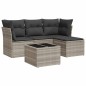 vidaXL 5-tlg. Garten-Sofagarnitur mit Kissen Hellgrau Poly Rattan vidaXL 5-tlg. Garten-Sofagarnitur mit Kissen Hellgrau Poly Rattan