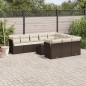 vidaXL 11-tlg. Garten-Sofagarnitur mit Kissen Braun Poly Rattan vidaXL 11-tlg. Garten-Sofagarnitur mit Kissen Braun Poly Rattan