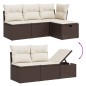 vidaXL 5-tlg. Garten-Sofagarnitur mit Kissen Braun Poly Rattan vidaXL 5-tlg. Garten-Sofagarnitur mit Kissen Braun Poly Rattan