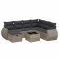vidaXL 8-tlg. Garten-Sofagarnitur mit Kissen Hellgrau Poly Rattan vidaXL 8-tlg. Garten-Sofagarnitur mit Kissen Hellgrau Poly Rattan