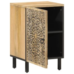 vidaXL Badschrank 38x33x58 cm Massivholz Mango