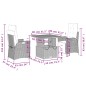 vidaXL 3-tlg. Garten-Essgruppe mit Kissen Beige Poly Rattan vidaXL 3-tlg. Garten-Essgruppe mit Kissen Beige Poly Rattan