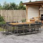 vidaXL 13-tlg. Garten-Essgruppe mit Kissen Grau Poly Rattan vidaXL 13-tlg. Garten-Essgruppe mit Kissen Grau Poly Rattan