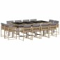 vidaXL 13-tlg. Garten-Essgruppe mit Kissen Beigemischung Poly Rattan vidaXL 13-tlg. Garten-Essgruppe mit Kissen Beigemischung Poly Rattan