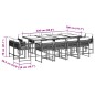 vidaXL 13-tlg. Garten-Essgruppe mit Kissen Beigemischung Poly Rattan vidaXL 13-tlg. Garten-Essgruppe mit Kissen Beigemischung Poly Rattan