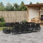 vidaXL 15-tlg. Garten-Essgruppe mit Kissen Schwarz Poly Rattan vidaXL 15-tlg. Garten-Essgruppe mit Kissen Schwarz Poly Rattan