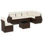 vidaXL 7-tlg. Garten-Sofagarnitur mit Kissen Braun Poly Rattan vidaXL 7-tlg. Garten-Sofagarnitur mit Kissen Braun Poly Rattan