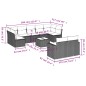vidaXL 10-tlg. Garten-Sofagarnitur mit Kissen Braun Poly Rattan vidaXL 10-tlg. Garten-Sofagarnitur mit Kissen Braun Poly Rattan