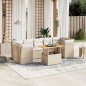 vidaXL 8-tlg. Garten-Sofagarnitur mit Kissen Beige Poly Rattan vidaXL 8-tlg. Garten-Sofagarnitur mit Kissen Beige Poly Rattan