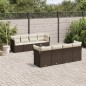vidaXL 9-tlg. Garten-Sofagarnitur mit Kissen Braun Poly Rattan vidaXL 9-tlg. Garten-Sofagarnitur mit Kissen Braun Poly Rattan