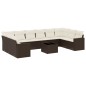 vidaXL 11-tlg. Garten-Sofagarnitur mit Kissen Braun Poly Rattan vidaXL 11-tlg. Garten-Sofagarnitur mit Kissen Braun Poly Rattan
