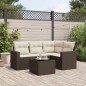 vidaXL 5-tlg. Garten-Sofagarnitur mit Kissen Braun Poly Rattan vidaXL 5-tlg. Garten-Sofagarnitur mit Kissen Braun Poly Rattan
