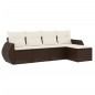 vidaXL 5-tlg. Garten-Sofagarnitur mit Kissen Braun Poly Rattan vidaXL 5-tlg. Garten-Sofagarnitur mit Kissen Braun Poly Rattan