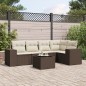vidaXL 6-tlg. Garten-Sofagarnitur mit Kissen Braun Poly Rattan vidaXL 6-tlg. Garten-Sofagarnitur mit Kissen Braun Poly Rattan