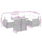 vidaXL 6-tlg. Garten-Sofagarnitur mit Kissen Beige Poly Rattan