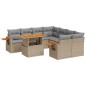 vidaXL 9-tlg. Garten-Sofagarnitur mit Kissen Beige Poly Rattan vidaXL 9-tlg. Garten-Sofagarnitur mit Kissen Beige Poly Rattan