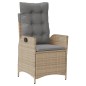 vidaXL 3-tlg. Garten-Essgruppe mit Kissen Beige Poly Rattan vidaXL 3-tlg. Garten-Essgruppe mit Kissen Beige Poly Rattan