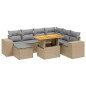 vidaXL 8-tlg. Garten-Sofagarnitur mit Kissen Beige Poly Rattan vidaXL 8-tlg. Garten-Sofagarnitur mit Kissen Beige Poly Rattan