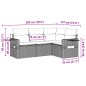 vidaXL 4-tlg. Garten-Sofagarnitur mit Kissen Hellgrau Poly Rattan vidaXL 4-tlg. Garten-Sofagarnitur mit Kissen Hellgrau Poly Rattan