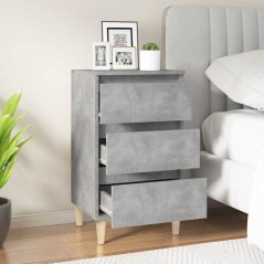 vidaXL Nachttisch Betongrau 40x35x70 cm Holzwerkstoff