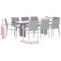vidaXL 9-tlg. Garten-Essgruppe mit Kissen Schwarz Poly Rattan vidaXL 9-tlg. Garten-Essgruppe mit Kissen Schwarz Poly Rattan