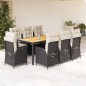 vidaXL 9-tlg. Garten-Essgruppe mit Kissen Schwarz Poly Rattan vidaXL 9-tlg. Garten-Essgruppe mit Kissen Schwarz Poly Rattan