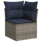 vidaXL 9-tlg. Garten-Sofagarnitur mit Kissen Grau Poly Rattan vidaXL 9-tlg. Garten-Sofagarnitur mit Kissen Grau Poly Rattan