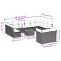 vidaXL 13-tlg. Garten-Sofagarnitur mit Kissen Grau Poly Rattan vidaXL 13-tlg. Garten-Sofagarnitur mit Kissen Grau Poly Rattan